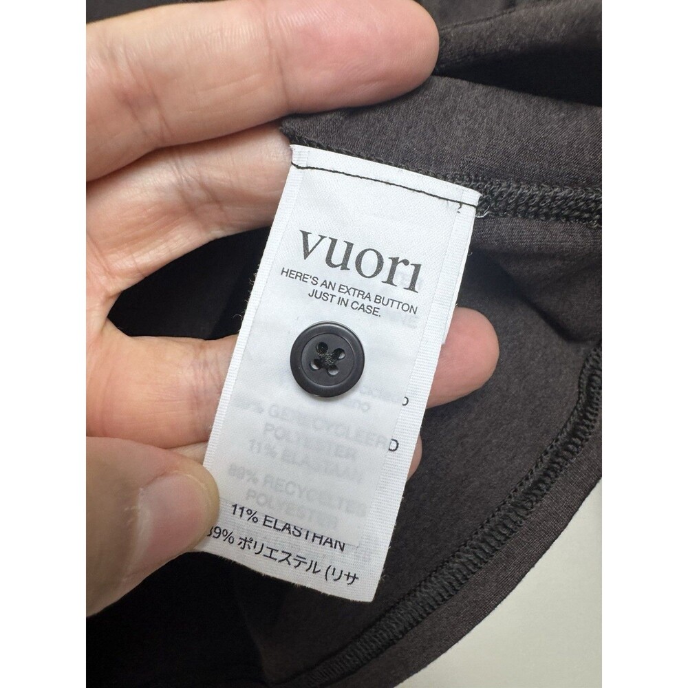 Vuori Womens Long Sleeve Halo Top Size Small Stretch Brown Button - Picture 3 of 6